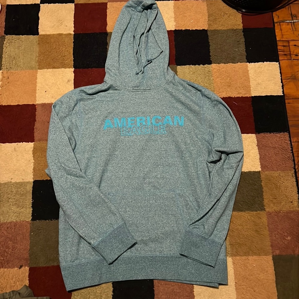 American Eagle Hoodie - XXL - Light Blue